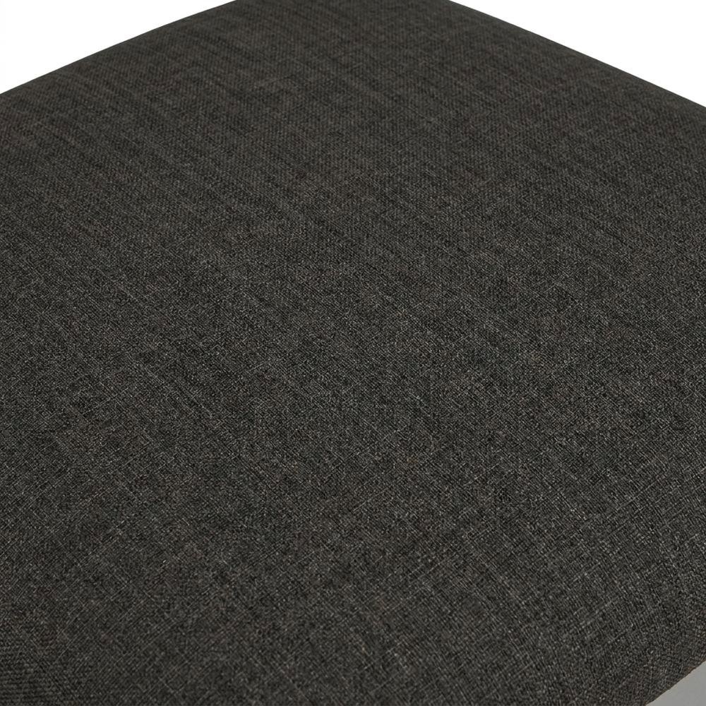 Rubberwood Upholstered Ladder Back Dining Chairs, Grey, Set of 2. Picture 7