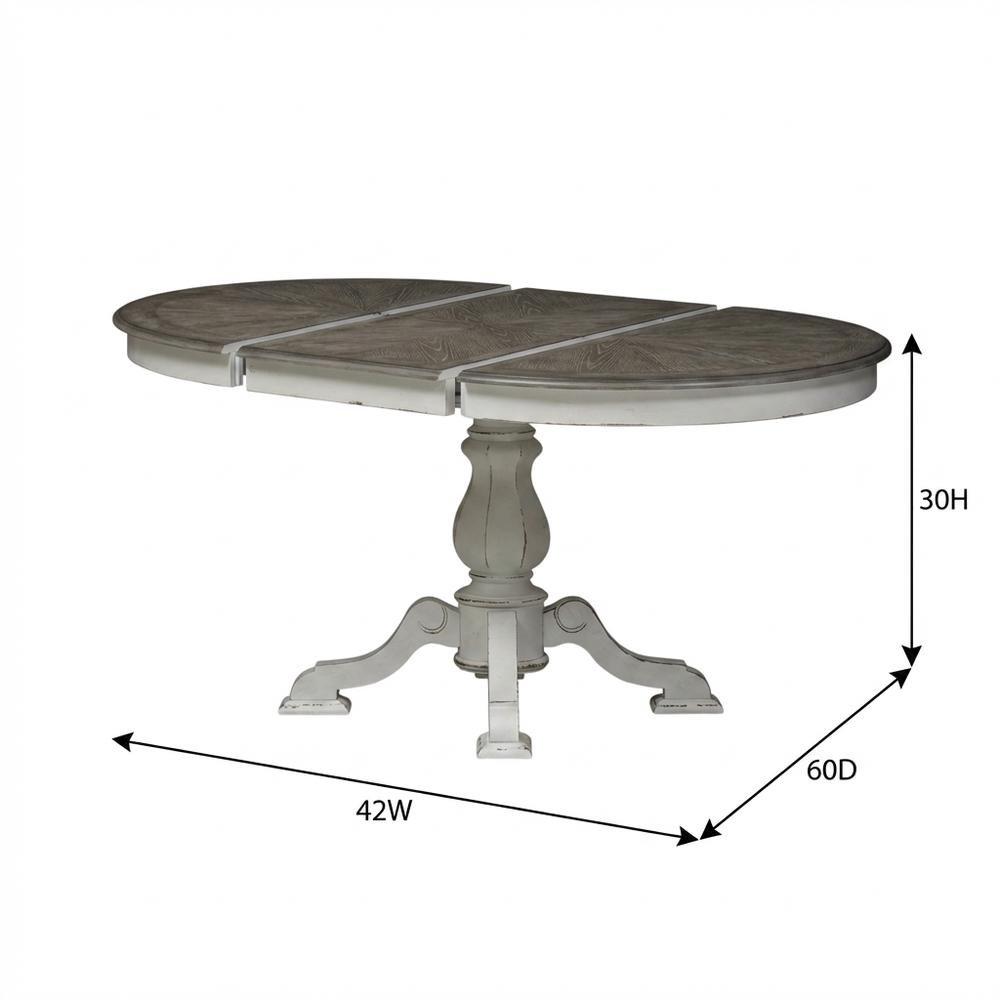 White, Pedestal Table, Pedestal Base, Quality Build. Picture 7
