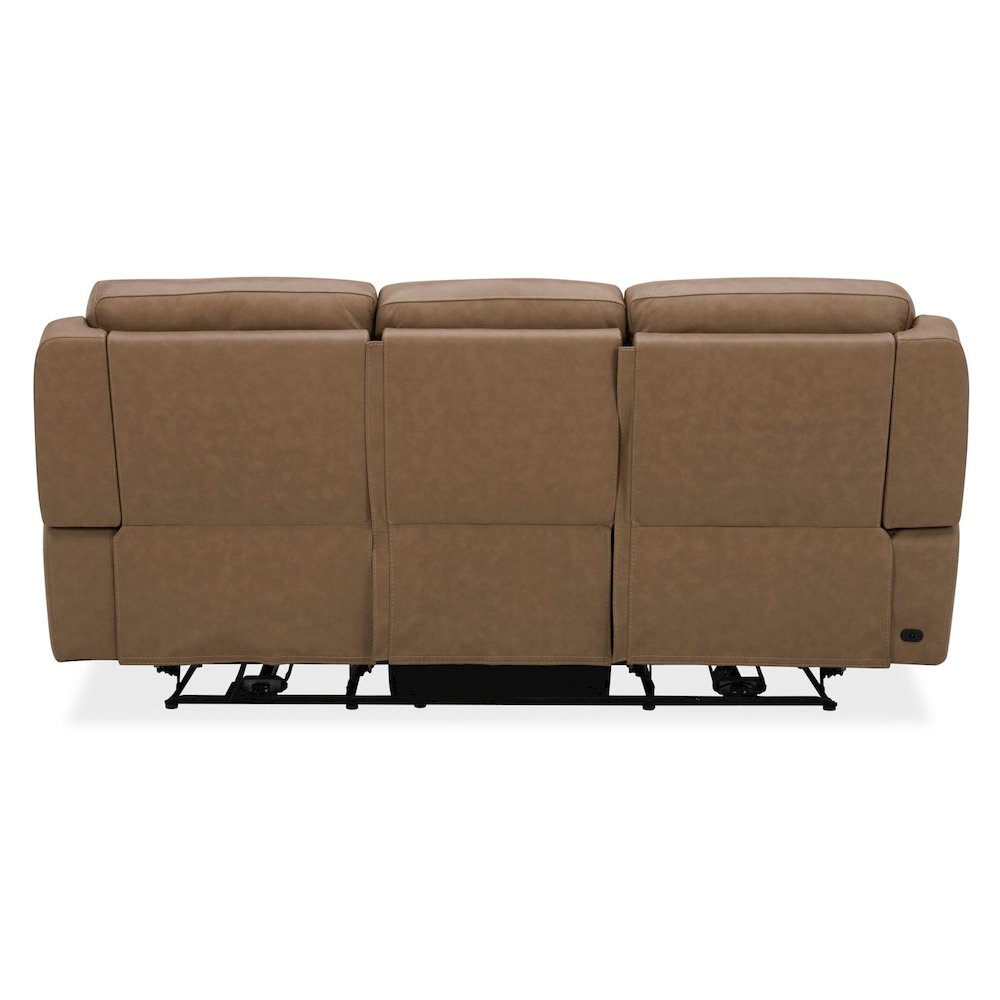 Carrington Triple Power Reclining Sofa - York Sand Leather. Picture 6