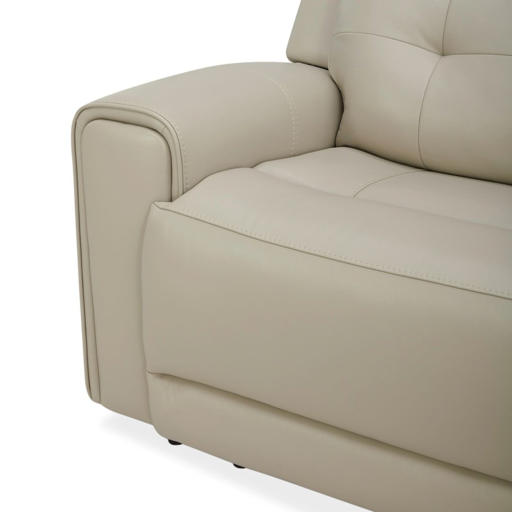 Carrington Power Reclining 6 Piece Sectional Sofa - Baja Stone Leather. Picture 7