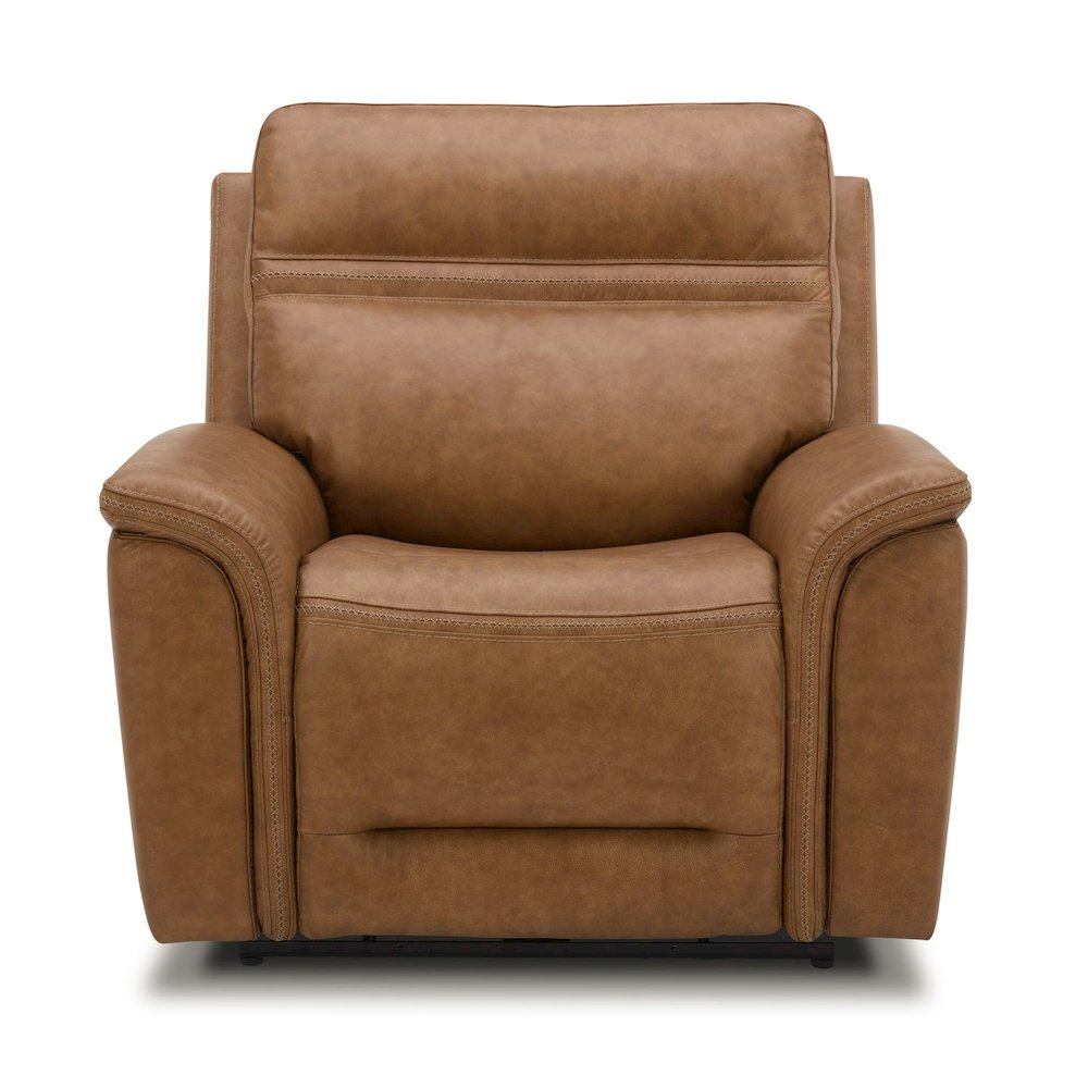 Cooper Swivel Glide Power Recliner, Power Headrest, Lumbar in Camel Leather. Picture 3