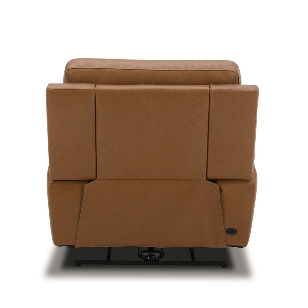 Cooper Swivel Glide Power Recliner, Power Headrest, Lumbar in Camel Leather. Picture 9