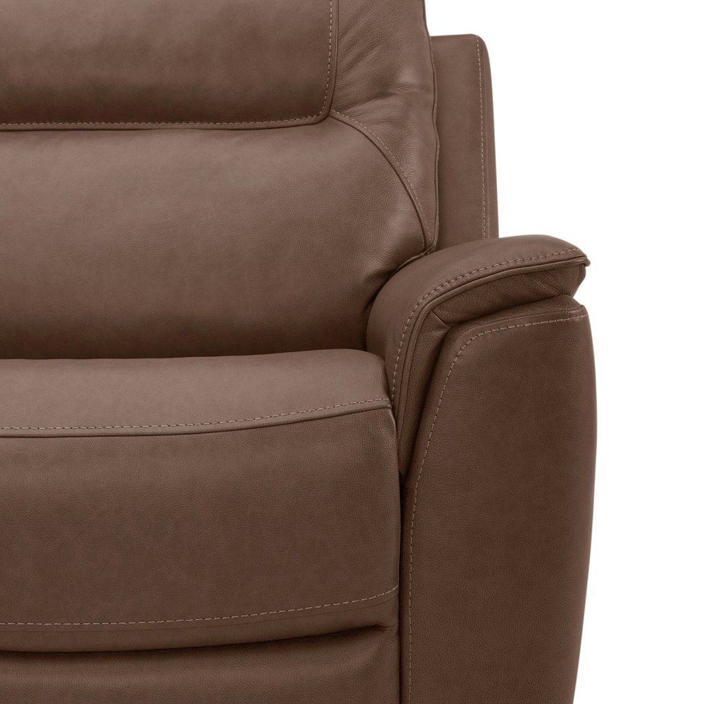 Collins Power Reclining 6 Piece Sectional Sofa - York Chestnut Leather. Picture 9