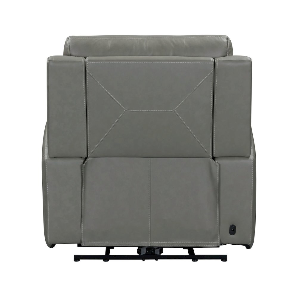 Camden Triple Power Wall Recliner Living Room Chair - Aline Light Gray Leather. Picture 6