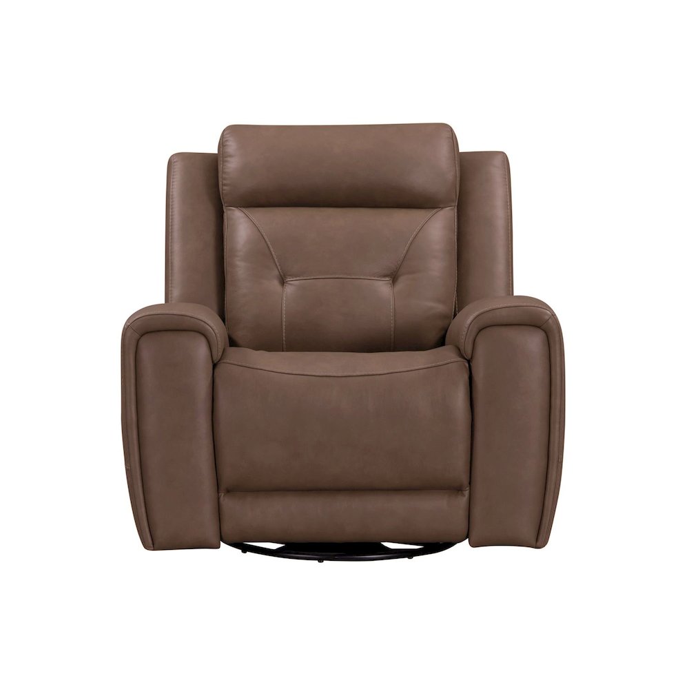 Beckham Power Recline Set with Sofa & Recliner - Aline Saddle Brown Leather. Picture 3