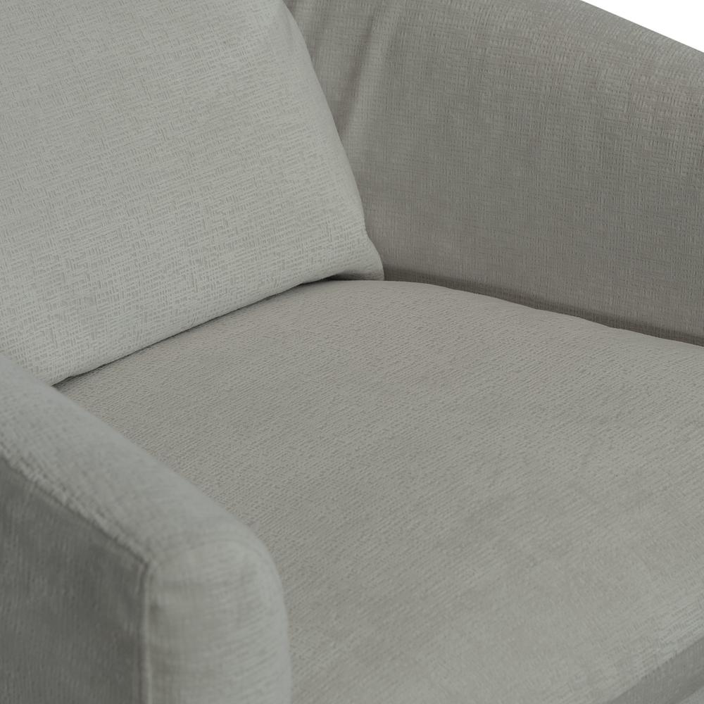 Uph Swivel Accent Chair - Ivory Eclectic White in Ivory Upholstery. Picture 5