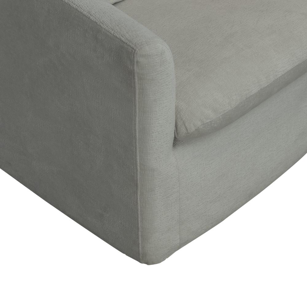 Uph Swivel Accent Chair - Ivory Eclectic White in Ivory Upholstery. Picture 11