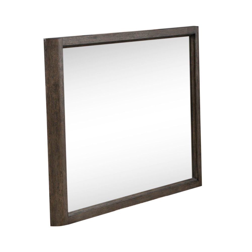 Cascade Falls Mirror for Bedroom Dresser Mount - Satin Espresso Oak. Picture 1