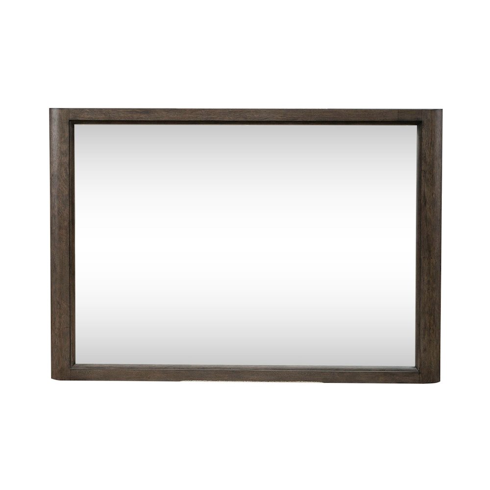 Cascade Falls Mirror for Bedroom Dresser Mount - Satin Espresso Oak. Picture 3
