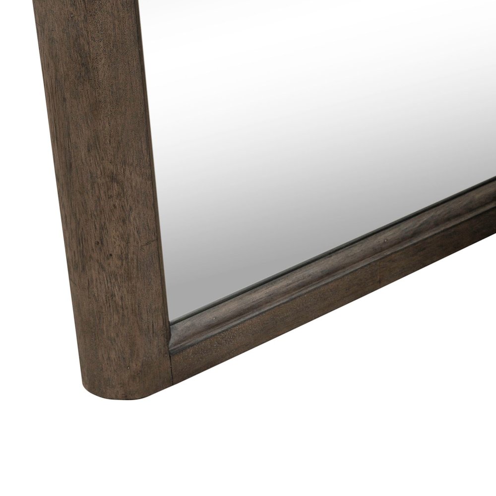 Cascade Falls Mirror for Bedroom Dresser Mount - Satin Espresso Oak. Picture 6