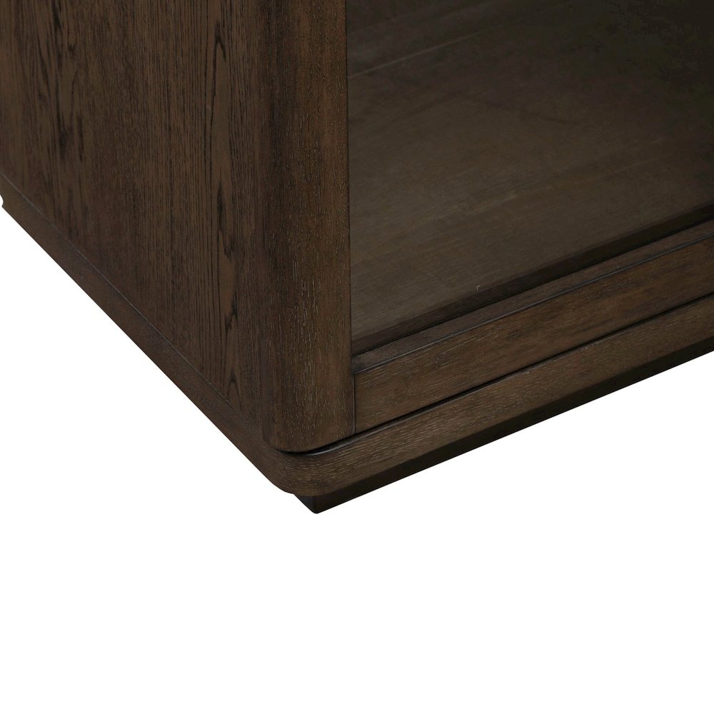 Cascade Falls Display Cabinet for Dining Room with LED Light- Satin Espresso. Picture 11