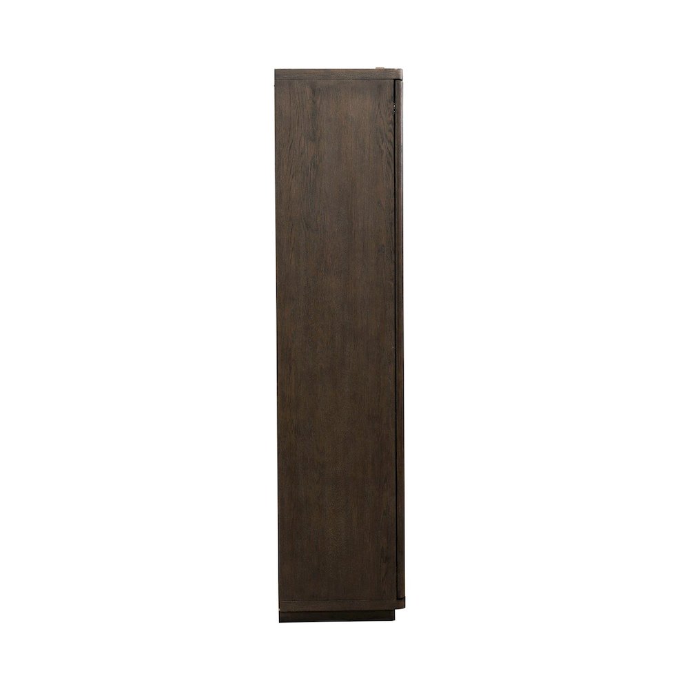 Cascade Falls Display Cabinet for Dining Room with LED Light- Satin Espresso. Picture 3