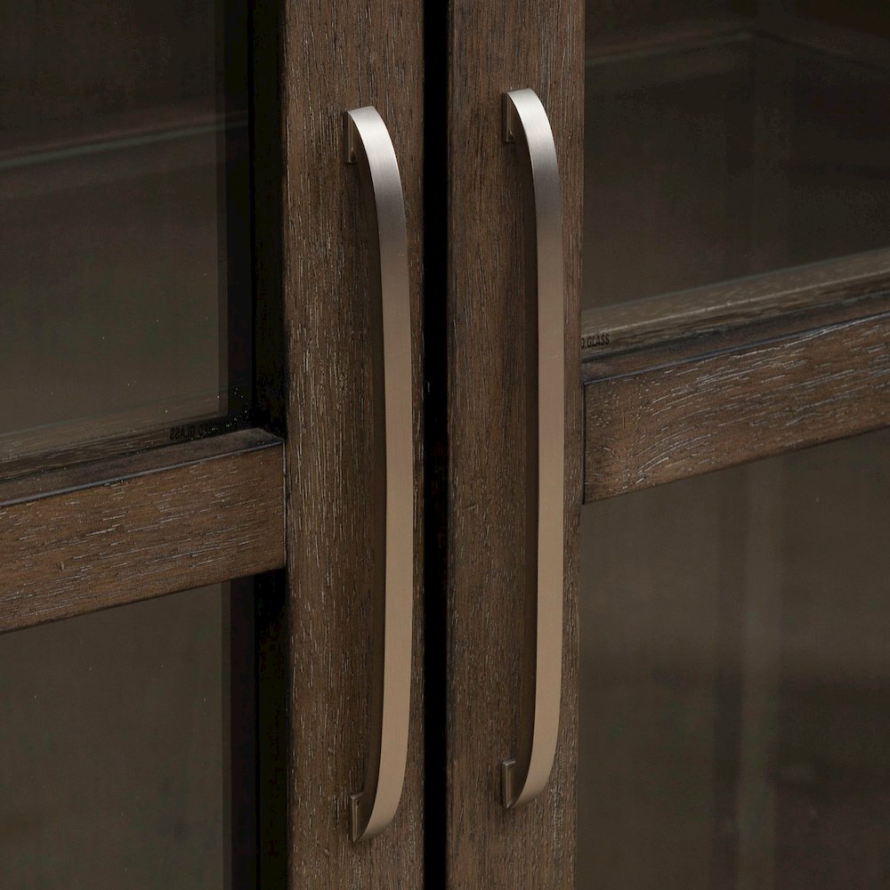 Cascade Falls Display Cabinet for Dining Room with LED Light- Satin Espresso. Picture 6