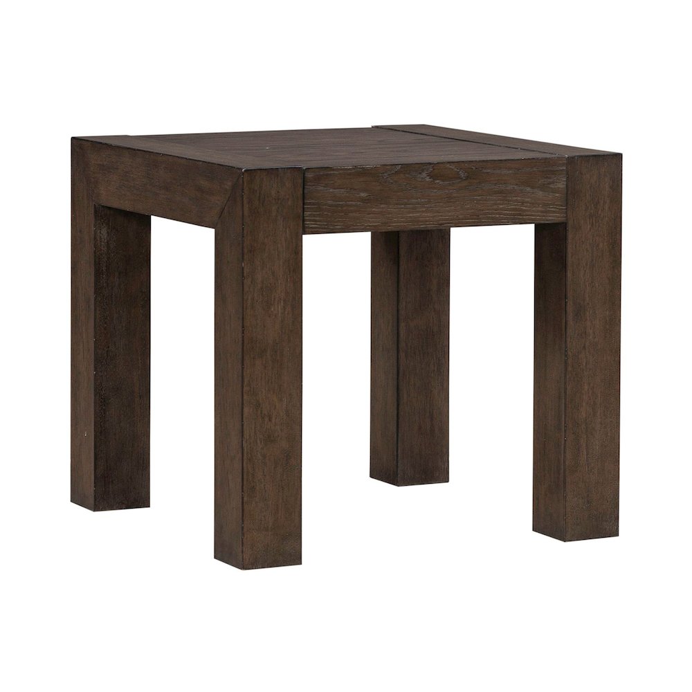 Cascade Falls Living Room Square End Table - Satin Espresso. Picture 1