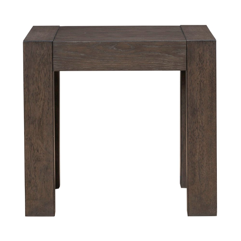 Cascade Falls Living Room Square End Table - Satin Espresso. Picture 3