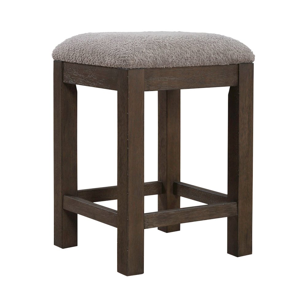 Cascade Falls Living Room Upholstered Console Stool - Satin Espresso. Picture 1