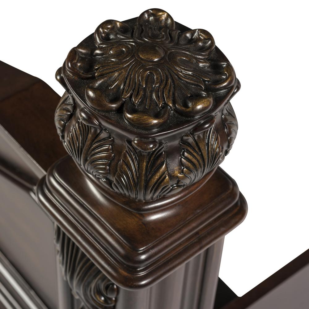 Messina Estates Queen Poster Headboard in Cognac. Picture 5