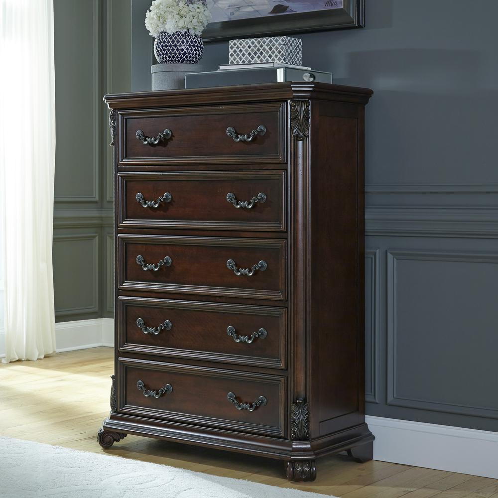 Messina Estates 5 Drawer Chest in Cognac. Picture 3