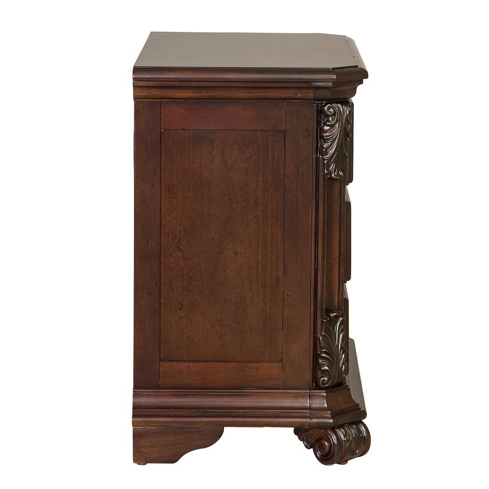 Messina Estates 3 Drawer Night Stand in Cognac. Picture 4