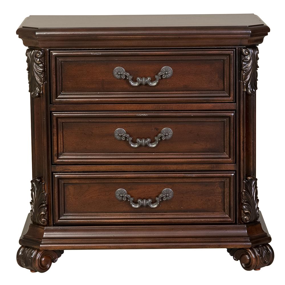 Messina Estates 3 Drawer Night Stand in Cognac. Picture 8