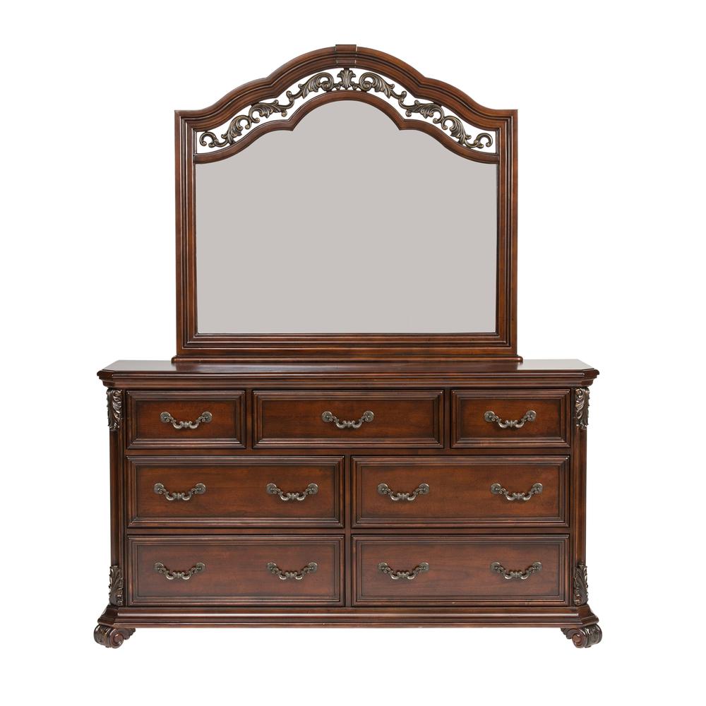 Messina Estates Dresser & Mirror in Cognac. Picture 10