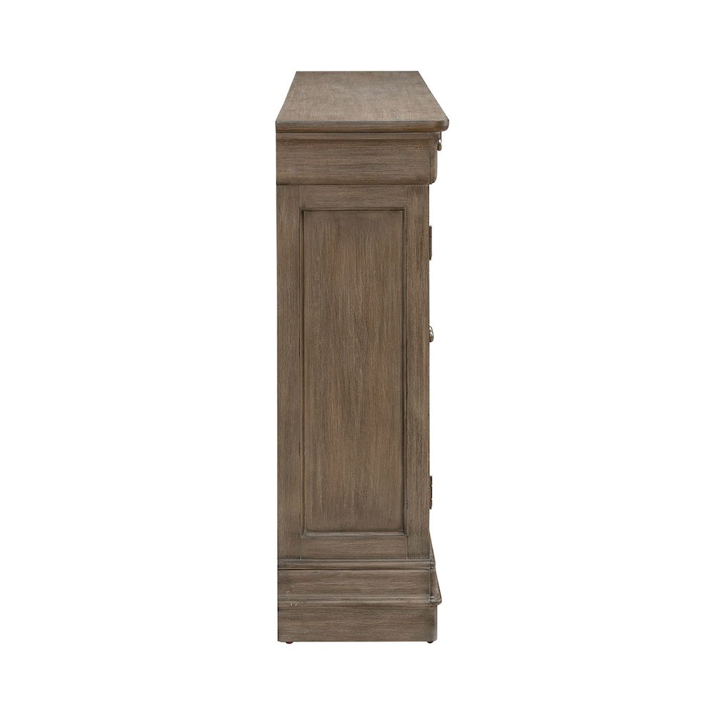 Hall Buffet Dining Living Room Storage - Felt Lined Top Drawers - Sandy Taupe. Picture 4