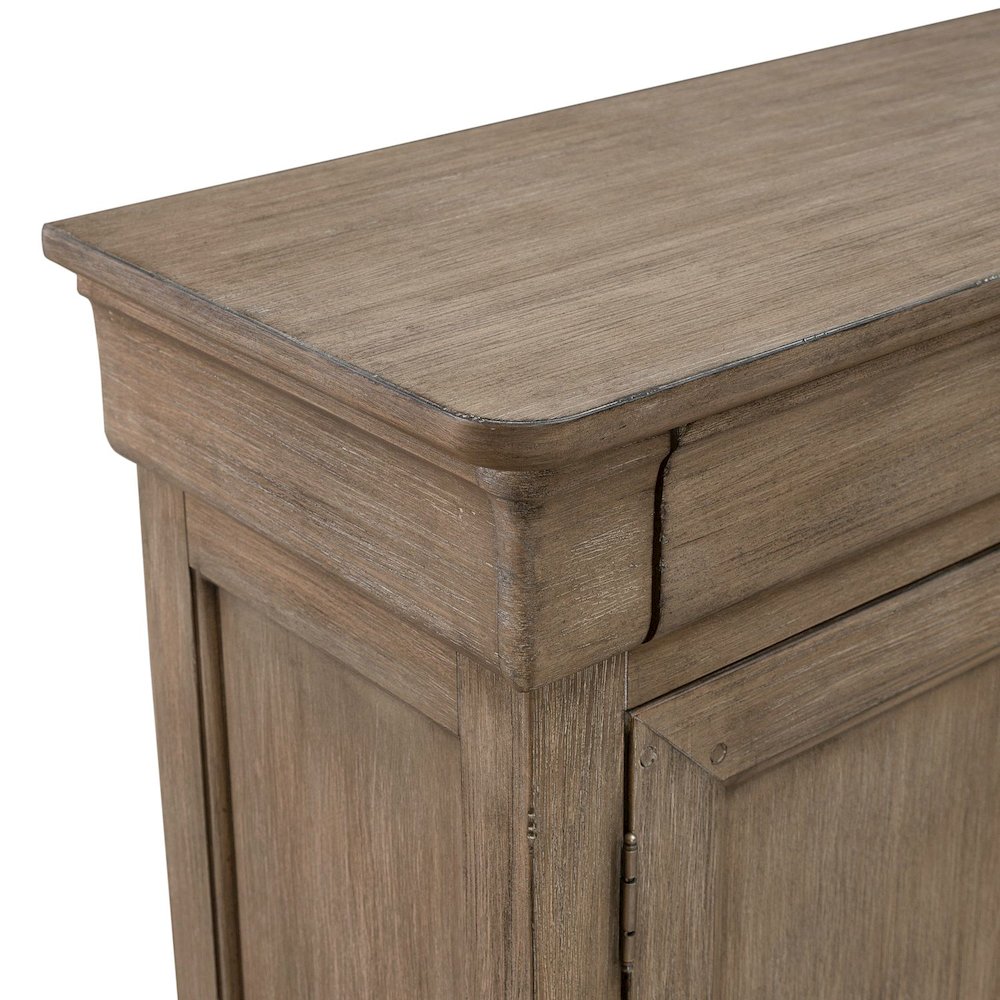 Hall Buffet Dining Living Room Storage - Felt Lined Top Drawers - Sandy Taupe. Picture 8
