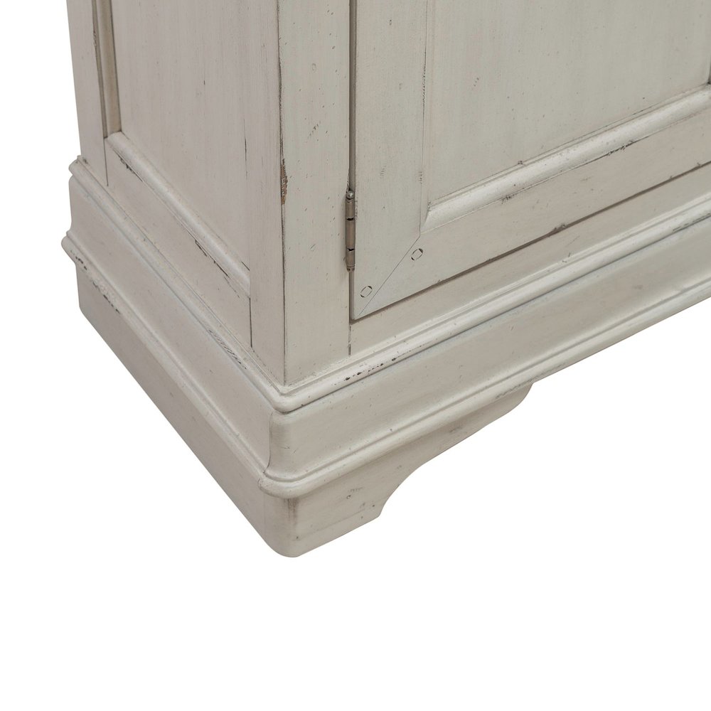 Hall Buffet Dining Living Room Storage - Felt Lined Top Drawers - White. Picture 9