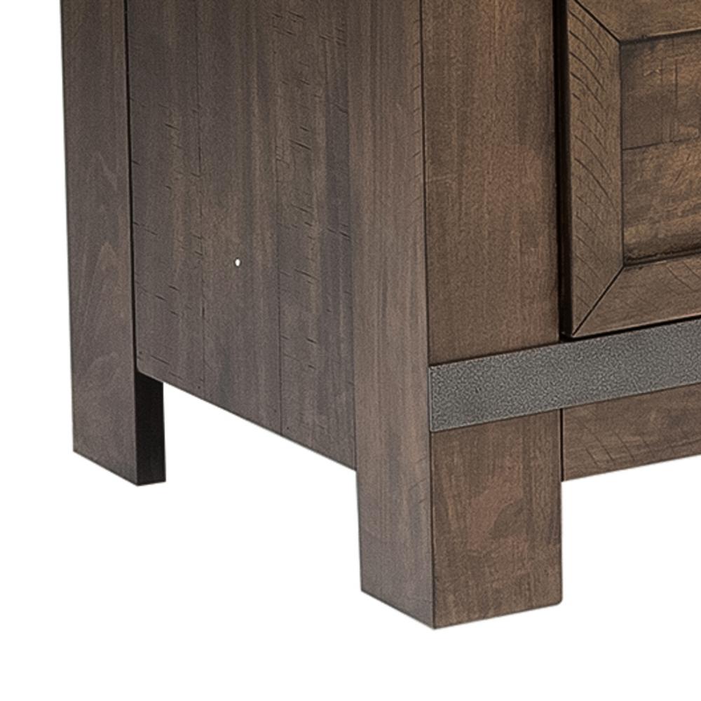 Thornwood Hills 5 Drawer Chest in Rock Beaten Brown w/ Saw Cuts. Picture 6