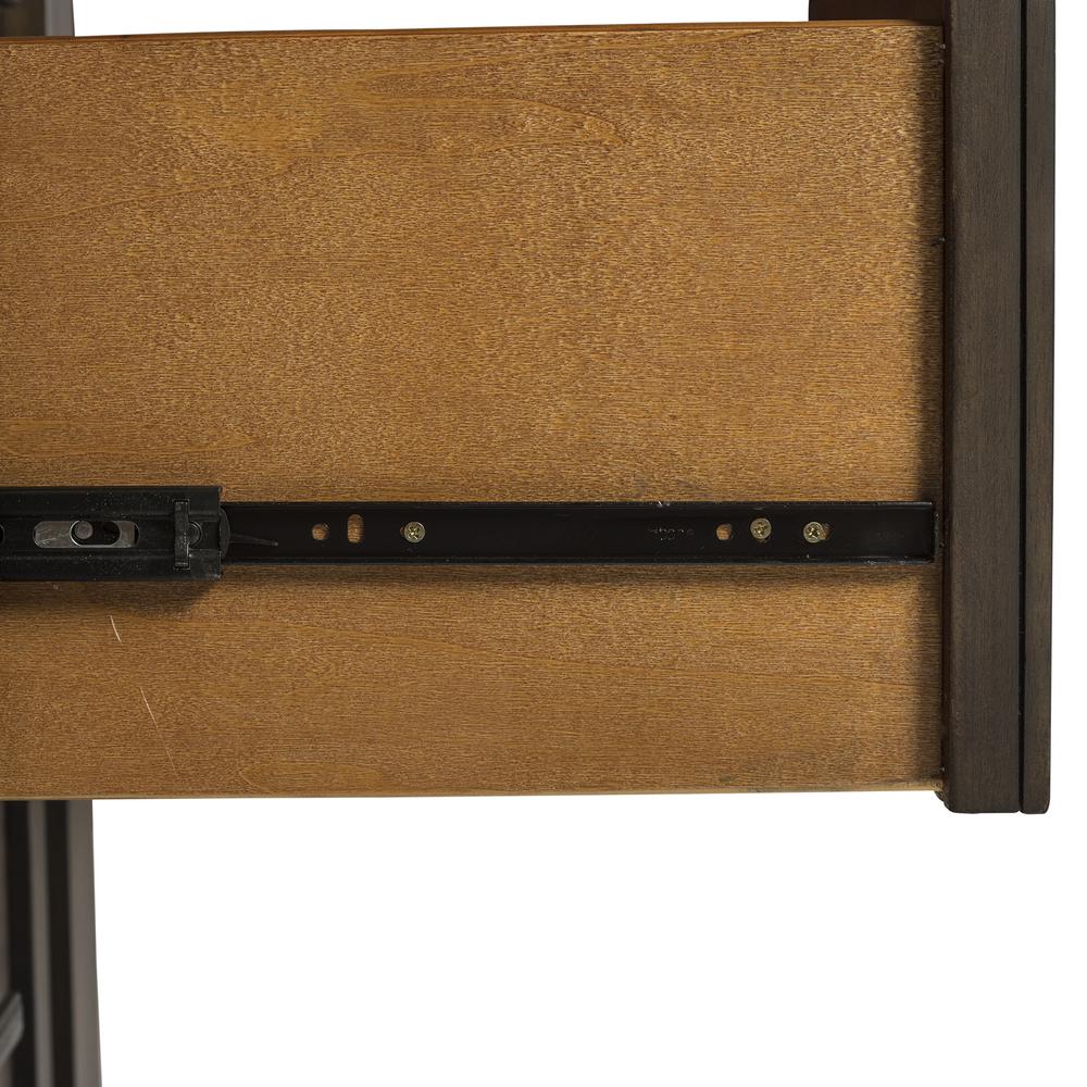 Thornwood Hills Dresser & Mirror in Rock Beaten Brown w/ Saw Cuts. Picture 8