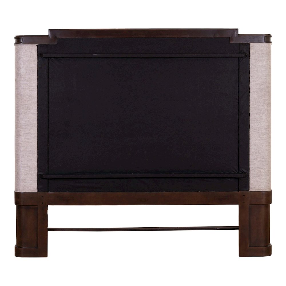 Provence Park Queen Upholstered Shelter Bed Headboard - Chateau Brown. Picture 5