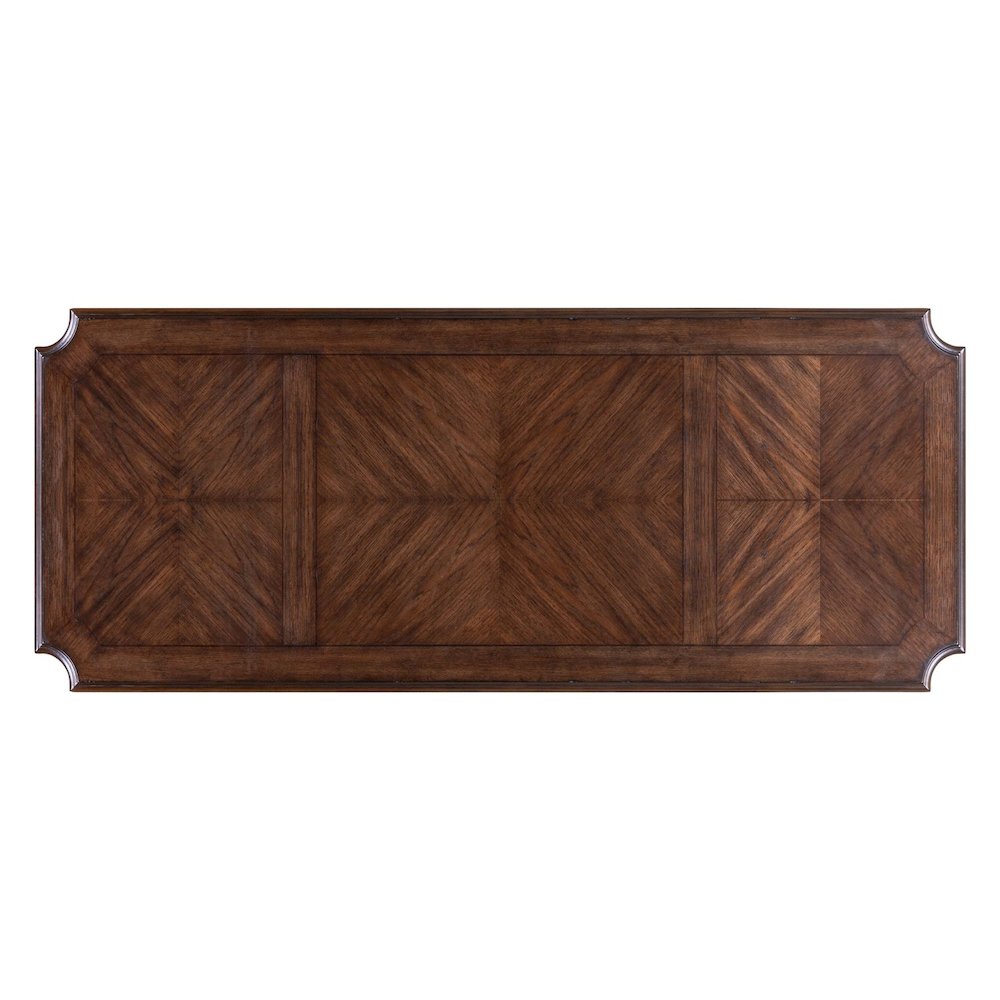 5 Pc Executive Set - Desk, Credenza Desk & Hutch with LED Touch Light, Brown. Picture 18