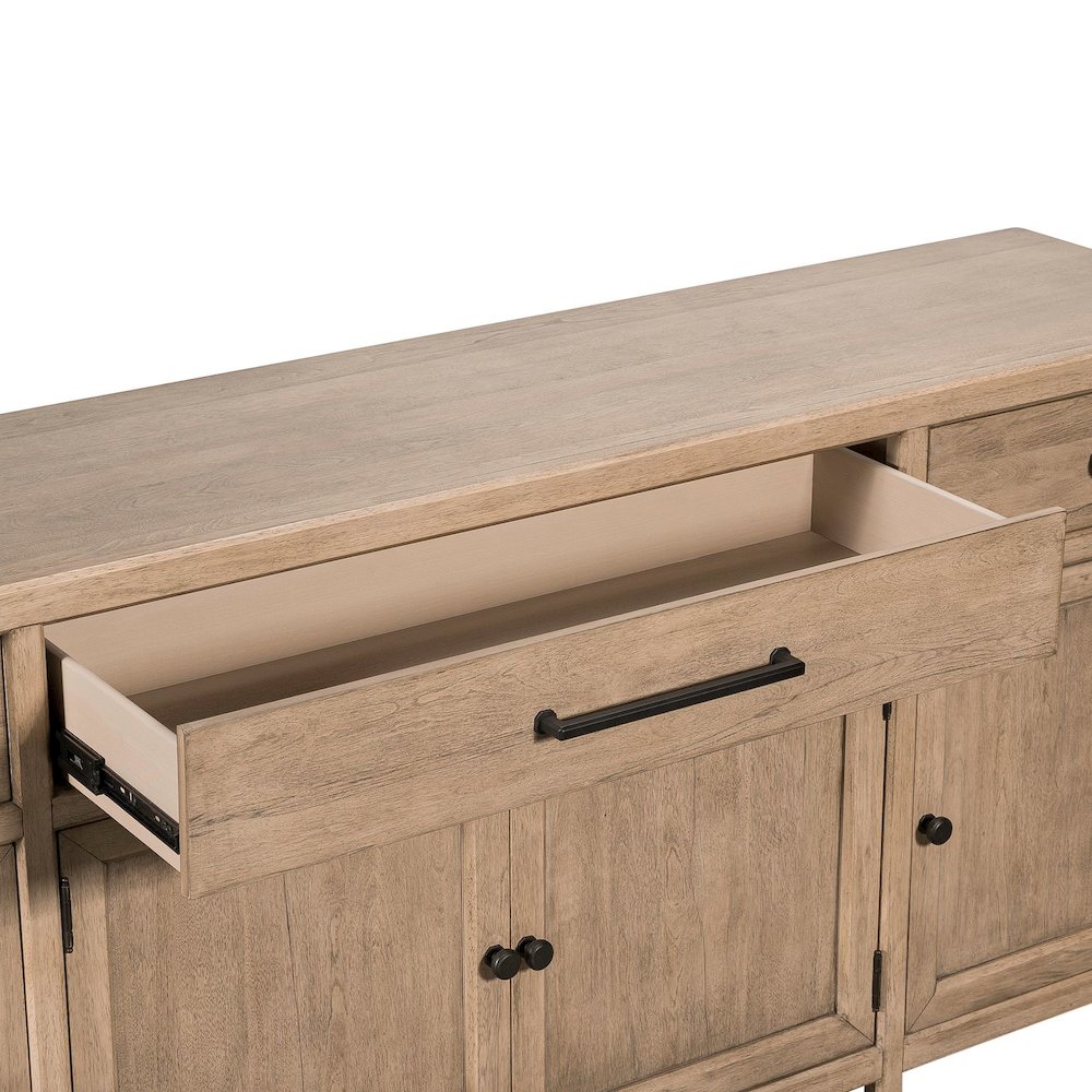 Proximity Place 82 Inch TV Console for Living Room  - Barley Buff. Picture 5