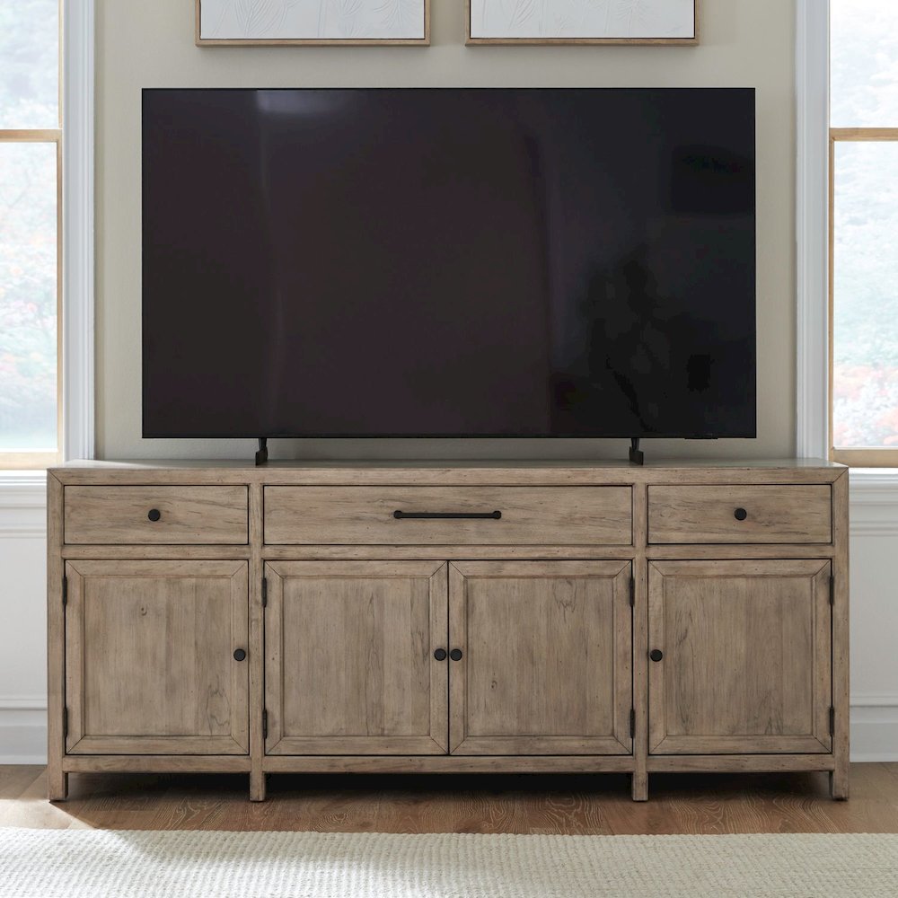 Proximity Place 82 Inch TV Console for Living Room  - Barley Buff. Picture 9