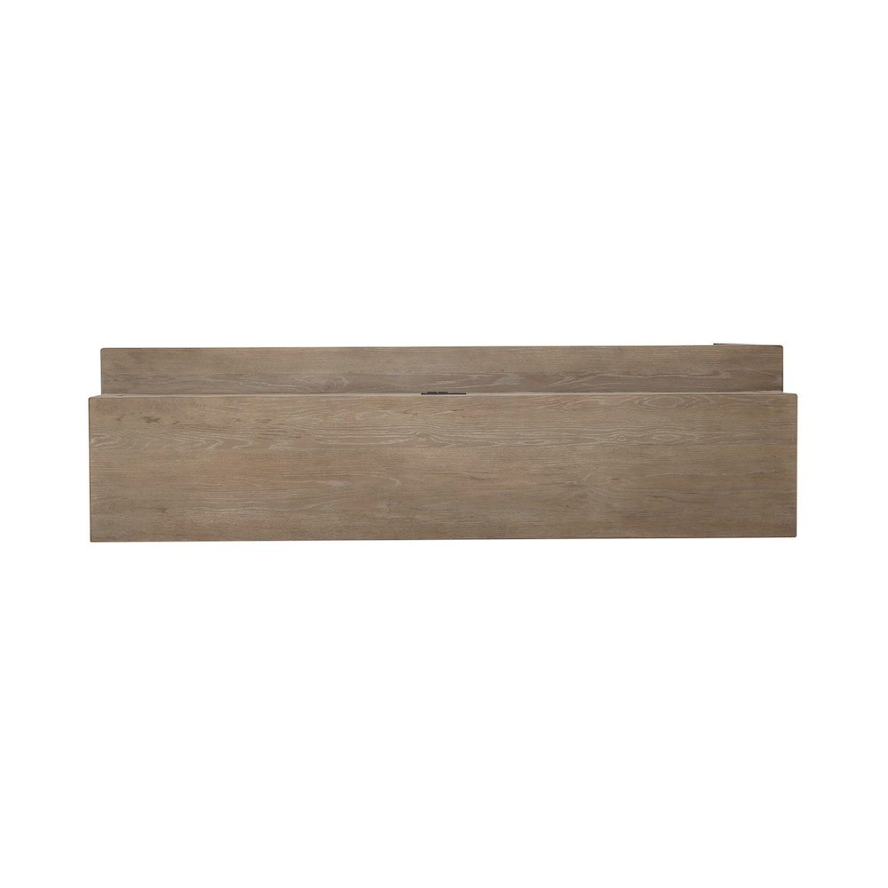 Brentwood Console Bar Table with AC, USB Charging Station - Sandstone Oak Wood. Picture 5