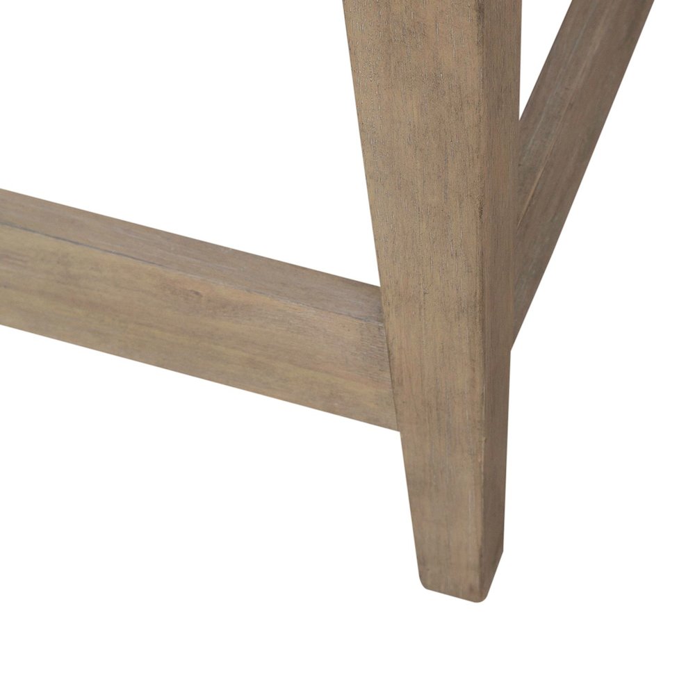 Brentwood Console Bar Table with AC, USB Charging Station - Sandstone Oak Wood. Picture 7
