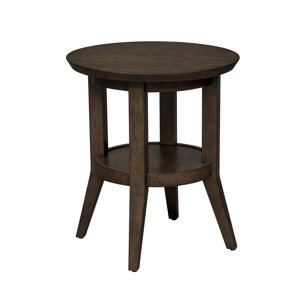Ventura Blvd Round End Table in Bronze Spice. Picture 1