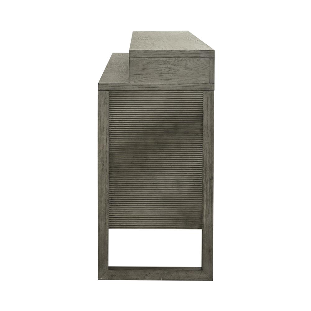 Liberty Furniture Bartlett Field Console Bar Table in Driftwood. Picture 4