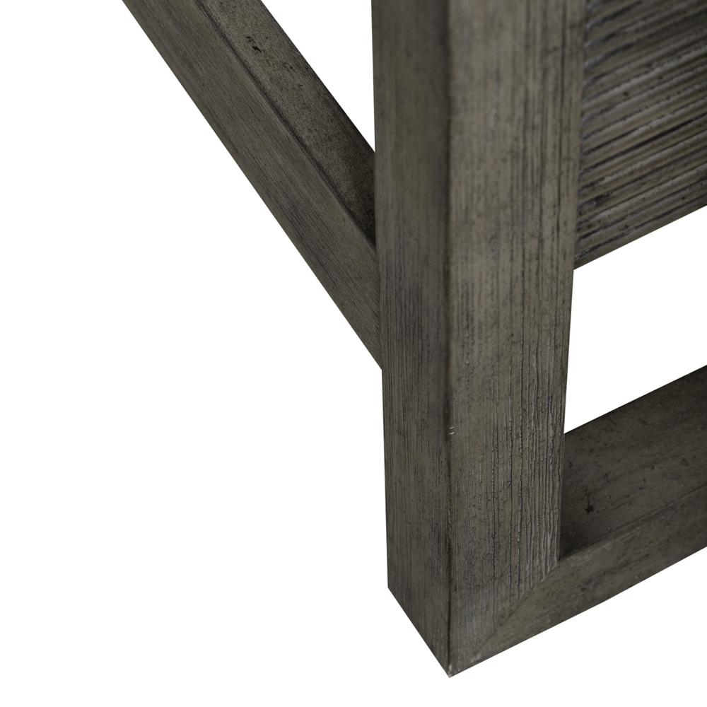 Liberty Furniture Bartlett Field Console Bar Table in Driftwood. Picture 11