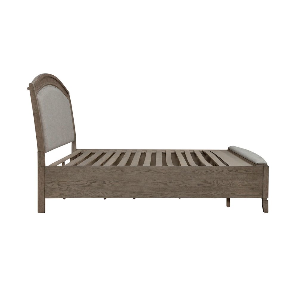 Avalon King Upholstered Storage Bed Frame with Footboard Drawer. Picture 3
