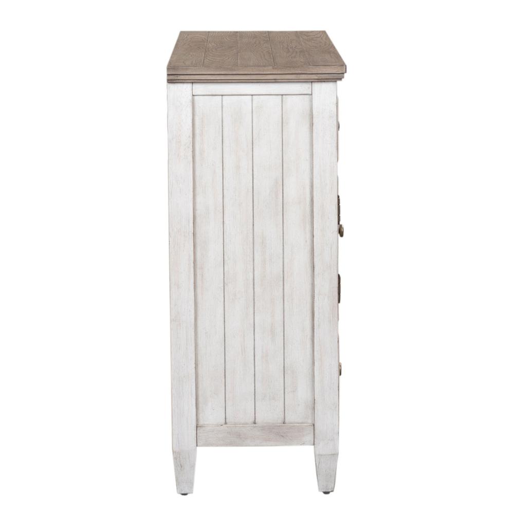 Heartland 2 Door 6 Drawer Chesser in Antique White w/ Tobacco Top. Picture 2