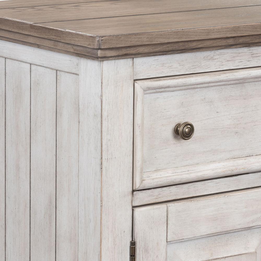 Heartland 2 Door 6 Drawer Chesser in Antique White w/ Tobacco Top. Picture 3