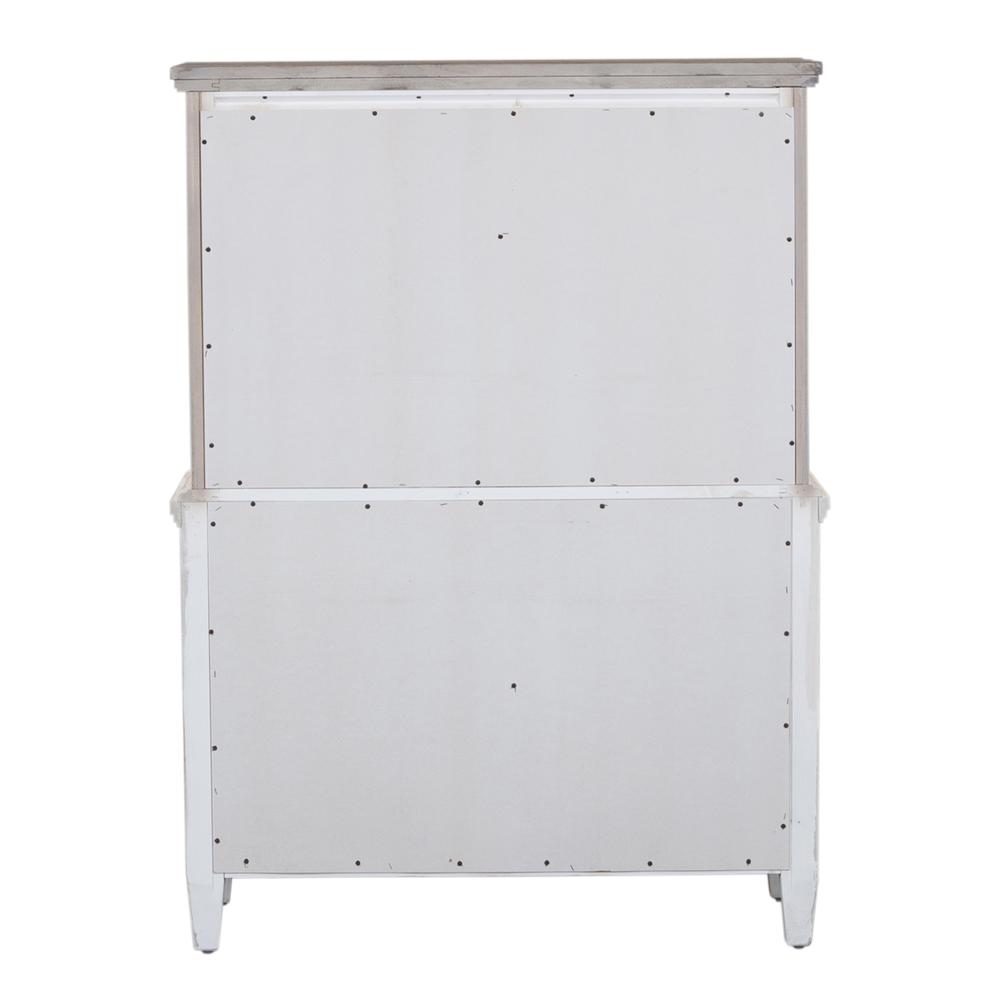 Heartland 5 Drawer Chest in Antique White w/ Tobacco Top. Picture 5