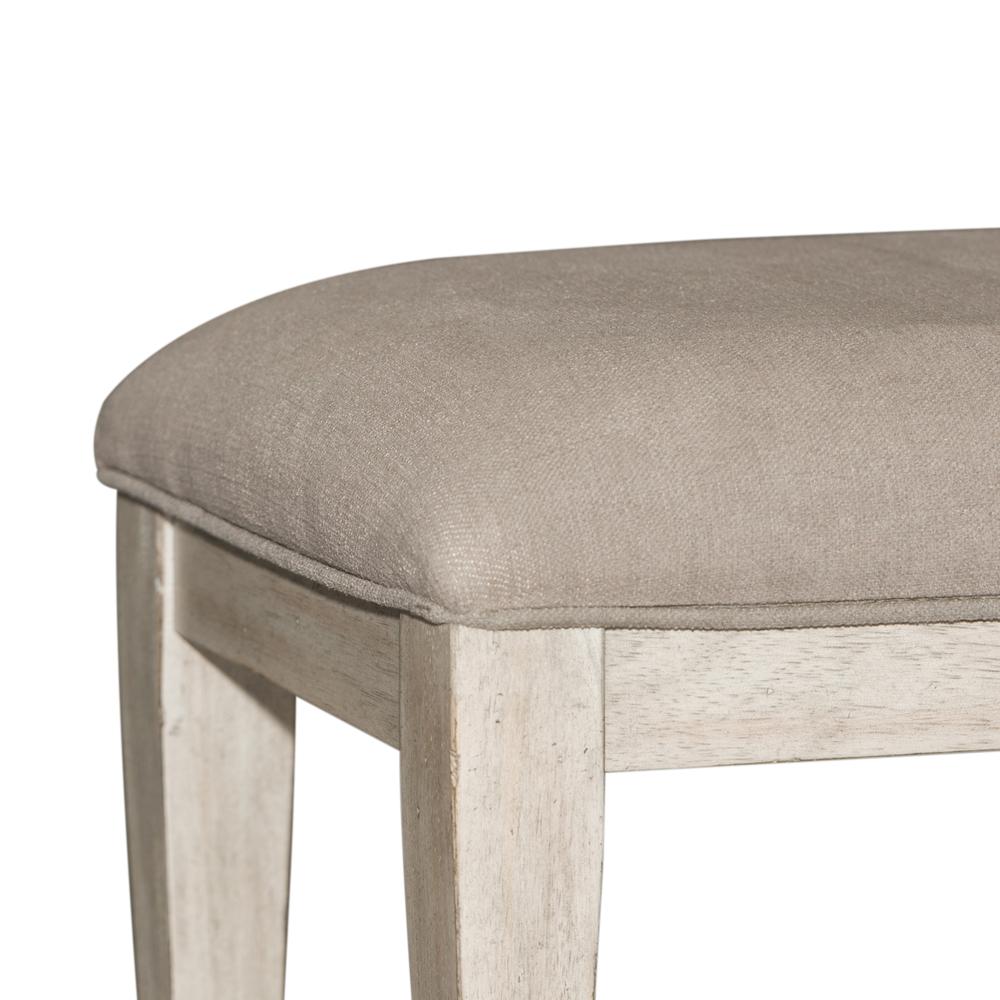 Heartland Bed Bench in Antique White w/ Tobacco Top. Picture 5