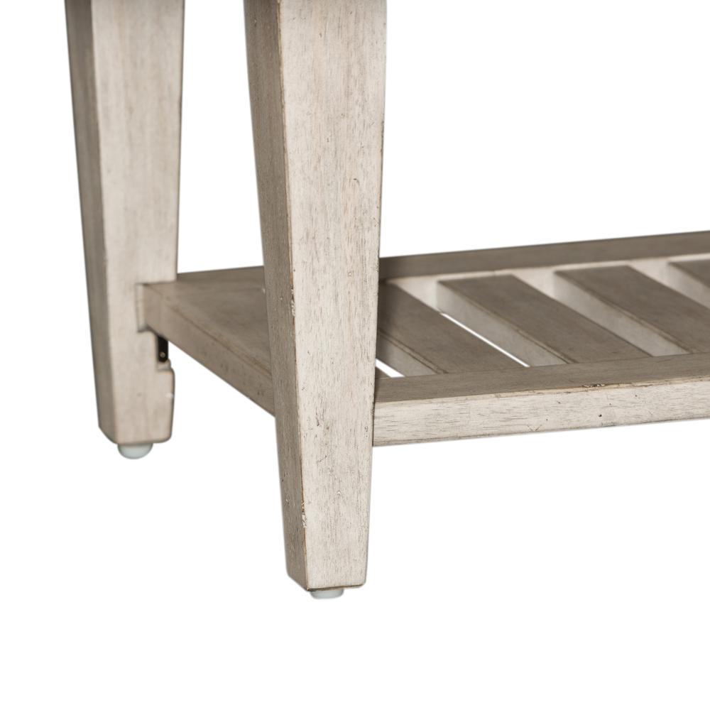 Heartland Bed Bench in Antique White w/ Tobacco Top. Picture 6