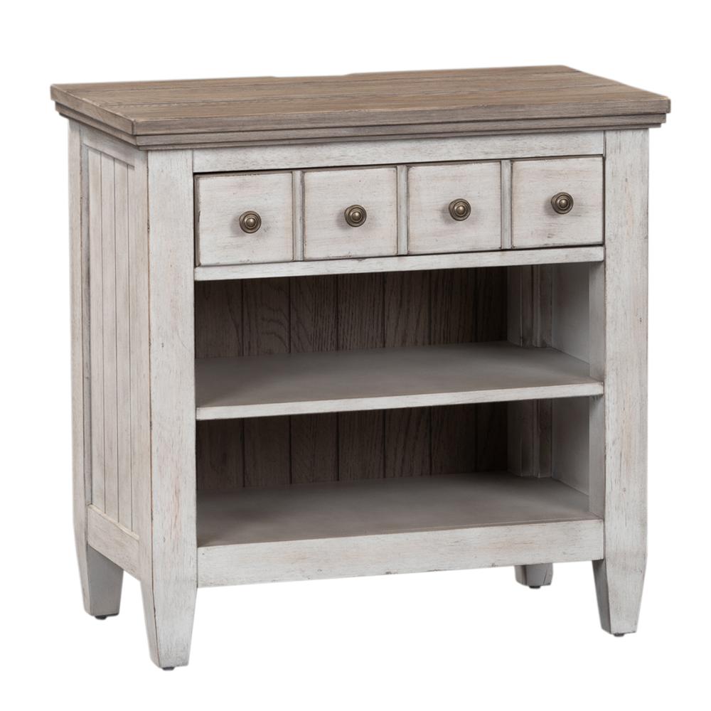 1 Drawer Night Stand w/ Charging Station. Picture 1