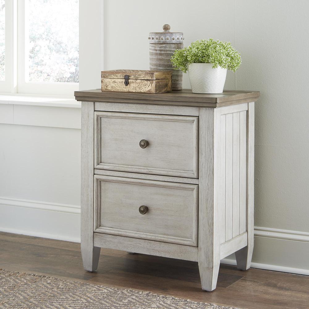 2 Drawer Night Stand w/ Charging Station. Picture 2