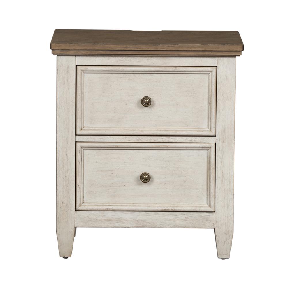 2 Drawer Night Stand w/ Charging Station. Picture 3