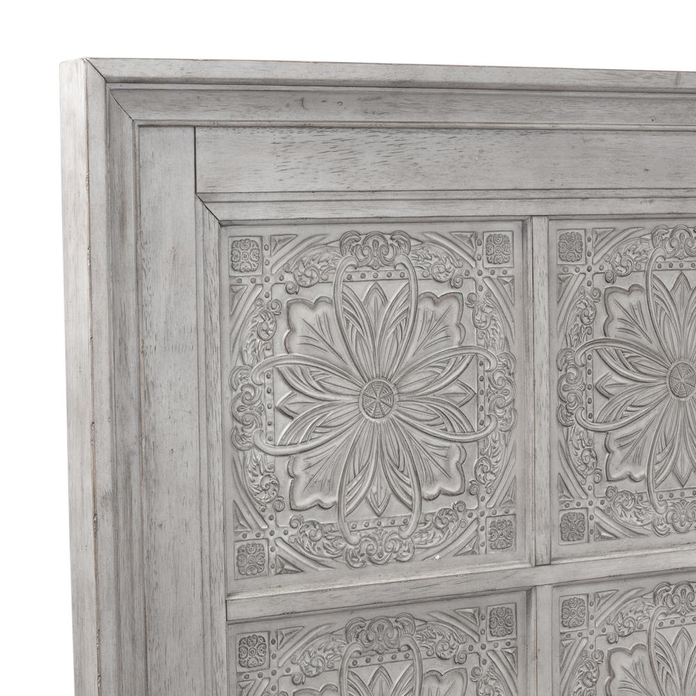 Heartland Optional Queen Panel Bed in Antique White w/ Tobacco Top. Picture 7