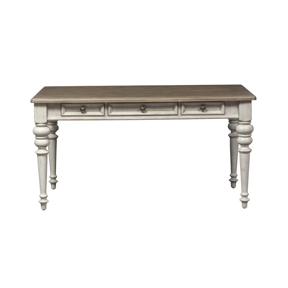 Heartland Writing Desk in Antique White w/ Tobacco Top. Picture 2